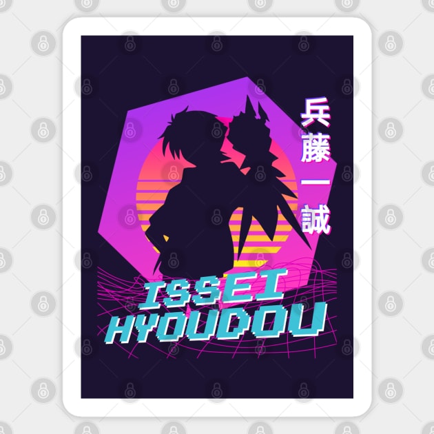 Hyoudou Issei - Vaporwave Sticker by The Artz